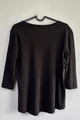Pima Cotton V-Neck top in Black size (S)