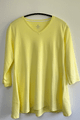 Pima Cotton V-Neck Top in Yellow size (S)