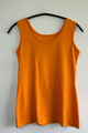 Pima Cotton Sleeveless Top in Orange size (S)