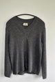 Alpaca V-Neck Cardigan in Grey size (M)