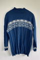 Alpaca Pattern Sweater in Blue (M)