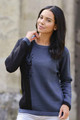 Bolivian Checkers  Alpaca Sweater in blue