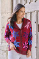 Carey Collared Intarsia Alpaca Cardigan