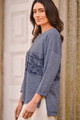 Clarissa Fine Knit Sweater in blue mist