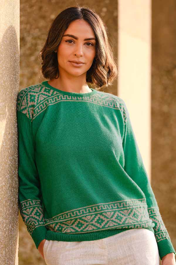 Inka Peruvian Alpaca Sweater in Spring