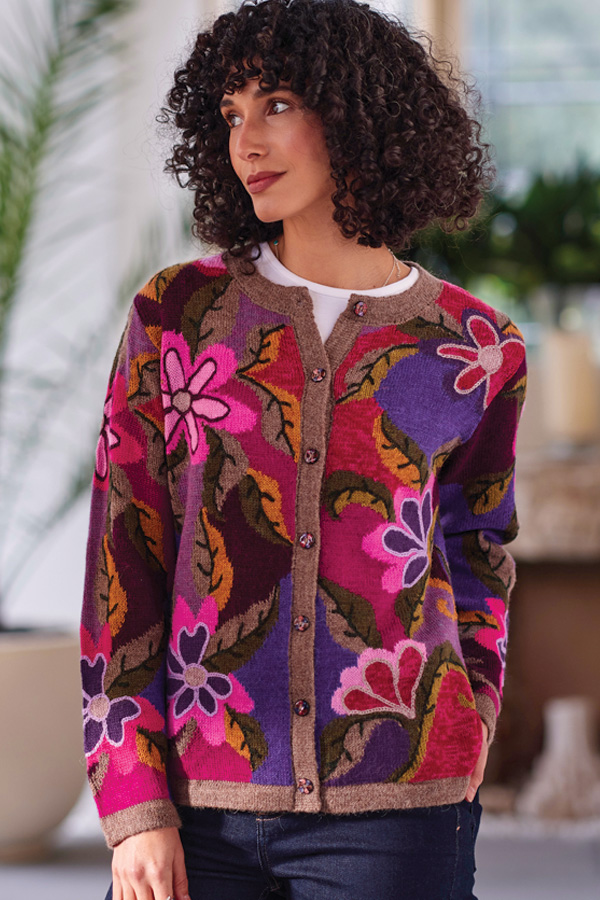 Missy Alpaca Intarsia Cardigan