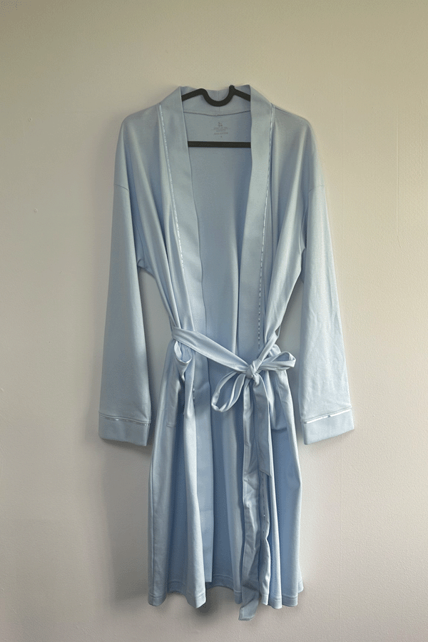 Baby Blue Robe Baby Blue Pima Cotton Robe size (S)