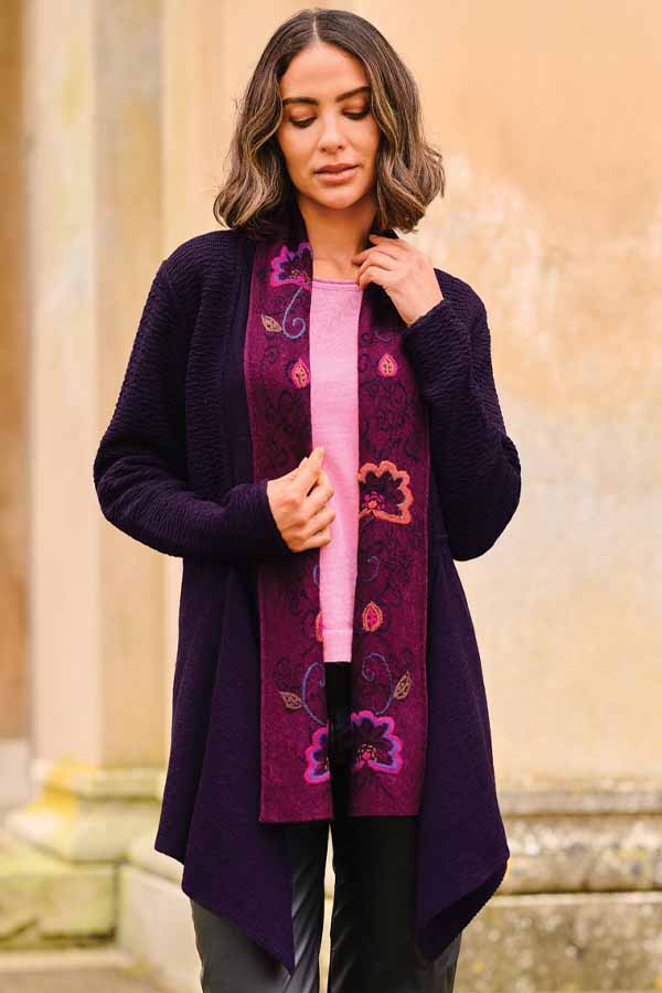 Womens Cardigan Purple Duster Cardigan Cardigan Purple Waterfall