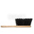 OFS [Sample] Dustpan & Brush, a black brush with a wooden handle and base for cleaning floors.