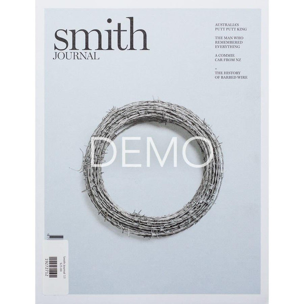 Sample Smith Journal 13, front cover featuring a circular wire sculpture and editorial headlines.