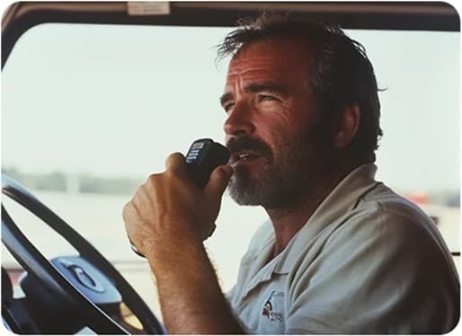 Two-way radios for logistics and warehousing teams, enabling reliable communication and efficient warehouse operations.