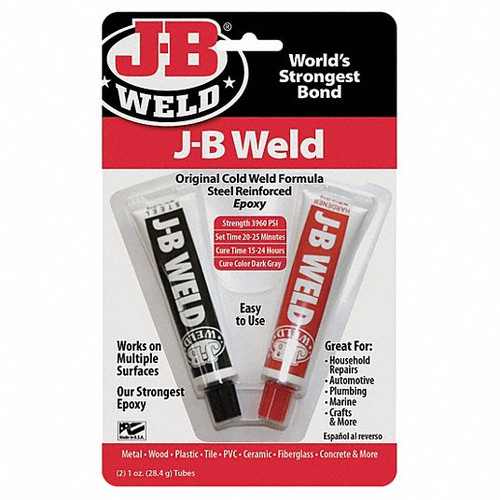 JB WELD ORIGINAL FORMULA, 2 1-oz. tubes, 8265-S