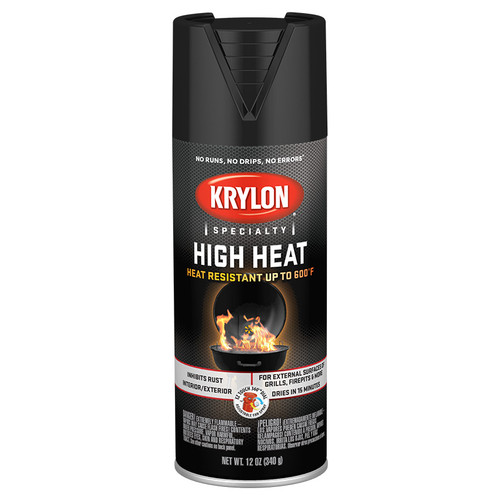 KRYLON SPECIALTY HIGH HEAT RESISTANT SPRAY PAINT - 12 OZ. CAN - 1618 HH Black