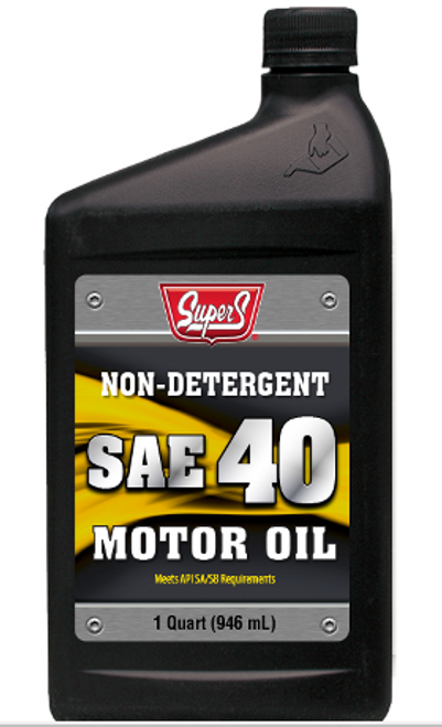 SUPER S SAE 40 NON-DETERGENT MOTOR OIL - QUART - SUS45