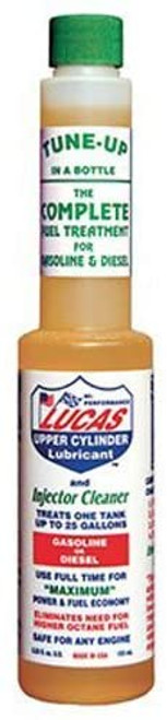 LUCAS UPPER CYLINDER LUBRICANT & INJECTOR CLEANER - FOR GAS OR DIESEL - 5.25 OZ. BOTTLE - 10020