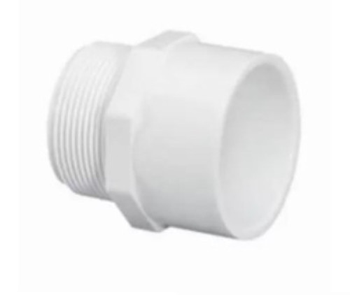 2-Inch MNPT x Slip Sch40 PVC Male Adapter - White - 25528 13196 aka 432060BC