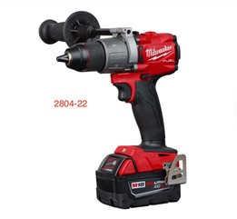 MILWAUKEE 1/2" HAMMERDRILL/DRIVER KIT W/BATTERIES, CHARGER & CASE