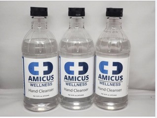 HAND SANITIZER GEL - AMICUS - 16 OZ.