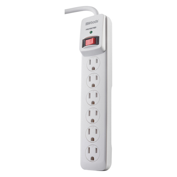 WOODS - 6-OUTLET SURGE PROTECTOR - 41497