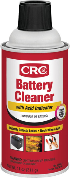 CRC BATTERY CLEANER WITH ACID INDICATOR - 11 OZ. SPRAY CAN - 05023