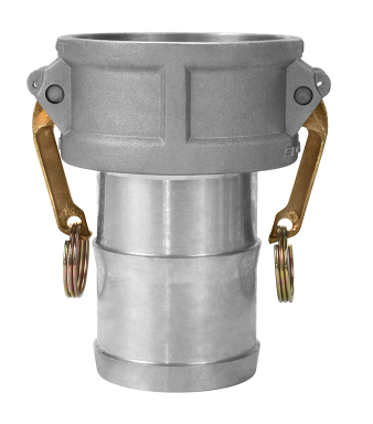 CAMLOCK ALUMINUM - Type C - Female Coupler x Shank Cam and Groove Coupling