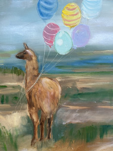 LLAMA AND BALLOONS