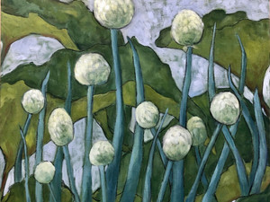 Spring Onions and Rhubarb