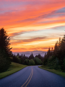 Fire Sky Blue Ridge Parkway