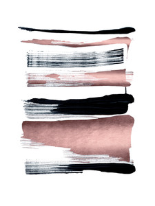 ABSTRACT MINIMALIST BRUSHSTROKES 2 ROSE GOLD BLUSH