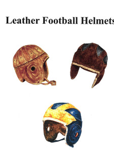 1930 Era Leather Football Helmets