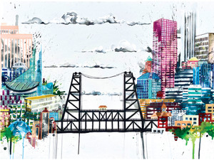 Portland Bridge Triptych 3