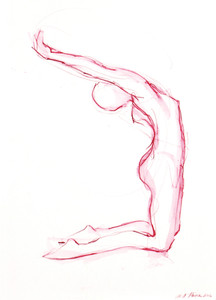 Pink Kneeling Dance Reach