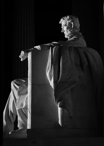 Abraham Lincoln Statue in Solstice Sunlight