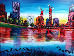 Impressionistic Abstract World Of Portland