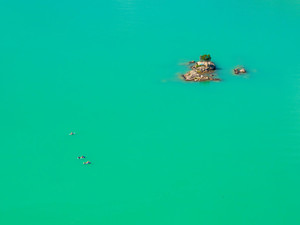 Abstract overhead view of Diablo Lake WA