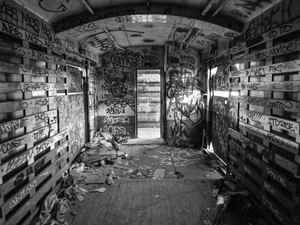 Abandoned Train Car (Interior)