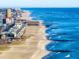 Aerial View Along The Jersey Shore​​