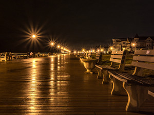 A Boardwalk After A Rainshower