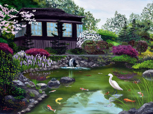 Hakone Gardens Pond in the Spring
