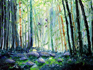Dancing Dragonflies and Rounded Stones
