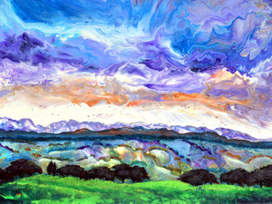 Geese Over Sunset Rolling Hills