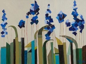 Blue Flowers in the Field #2