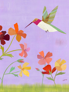 Hummingbird with Flowers