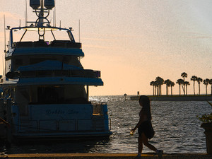 Boat at Morning Light – St. Petersburg Waterfront