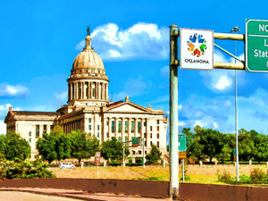 OKC Route 66 State Capitol From NE 23rd Street