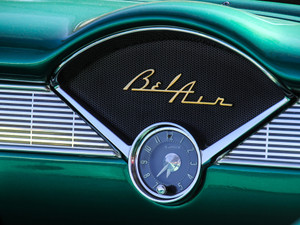 Green Chevy Bel Air Dashboard