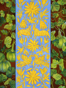 Otomi Embroidery and Squash Plants