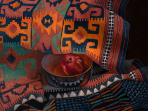 Afghan Weaving and Pomegranate