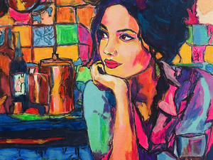 Colored thoughts of her