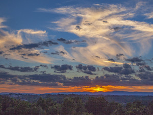 Sunset over the Southern Blue Ridge Mountains